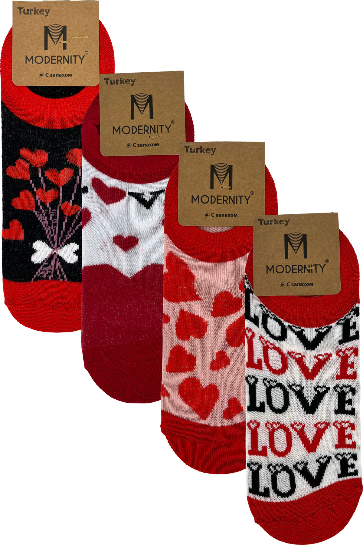 Modernity Kadın Sneaker Çorap Desenli - Thumbnail