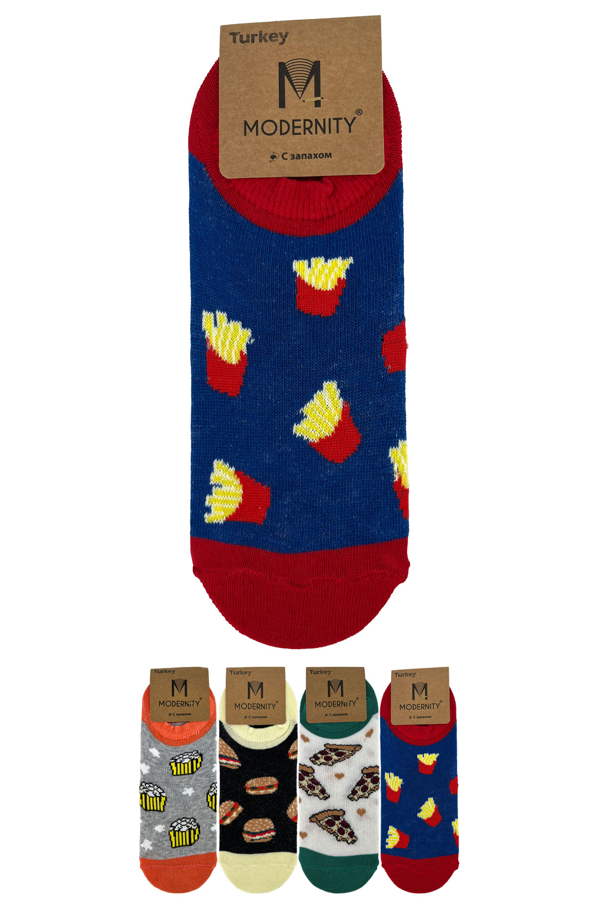 Modernity Kadın Sneaker Çorap Desenli - Thumbnail