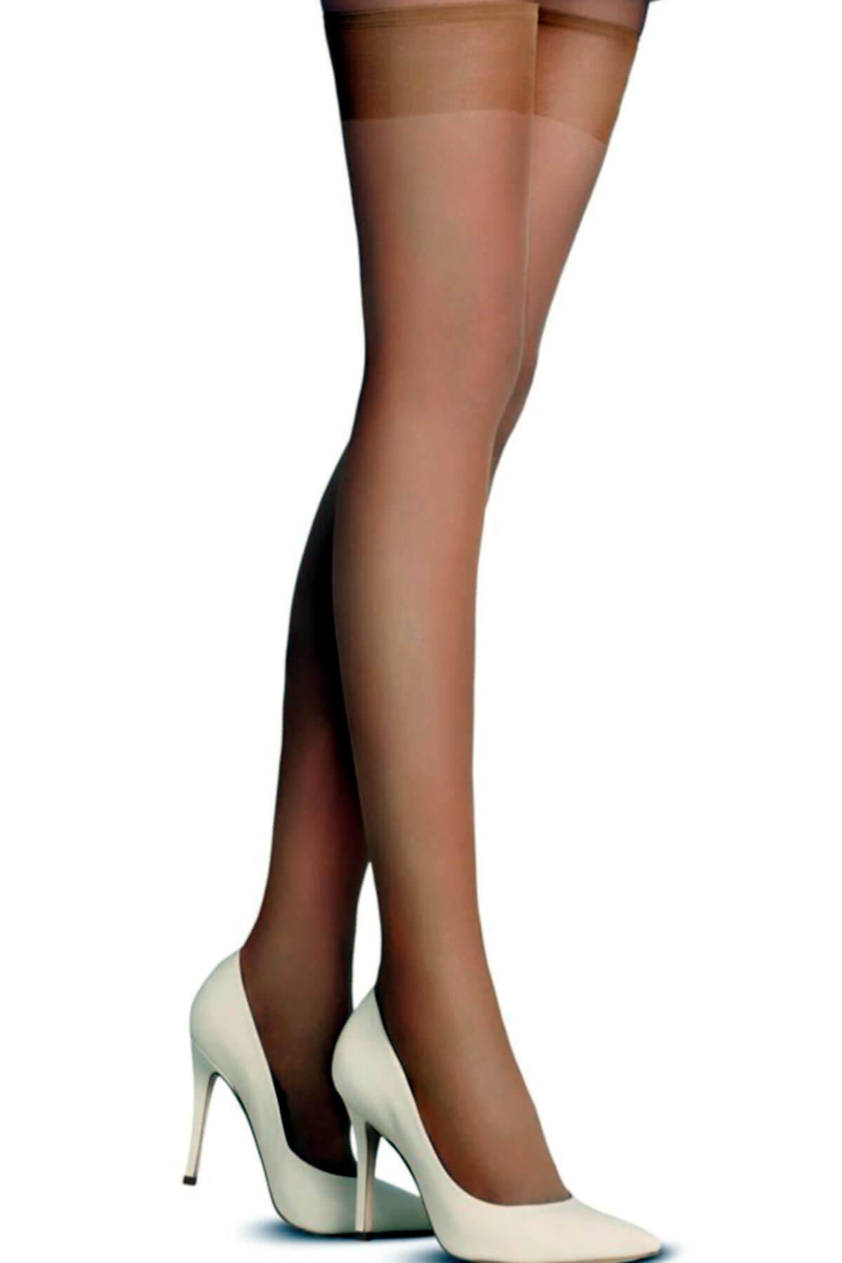 Müjde Kadın İnce Dizüstü Çorap 20 Denye İnce Lastikli Mavi Kutulu - Thumbnail