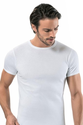 NAMALDI - Namaldı Erkek Kalın Askılı Sıfır Yaka Ribana Atlet - Beyaz - S