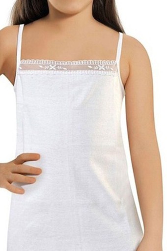 NAMALDI - Namaldı Kız Çocuk İp Askılı Fistolu Pamuk Atlet (1)