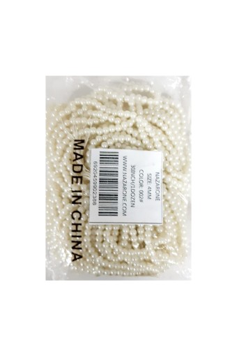 NAZARONE - Nazarone İnci Sıra Damla 4 mm 76 cm (1)