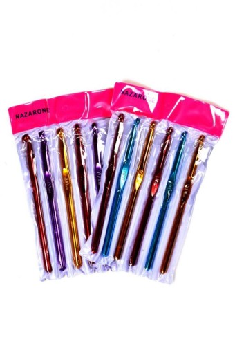 NAZARONE - Nazarone Metal Renkli Örgü Tığı - Asorti - 3