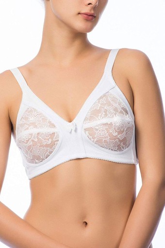 NBB - Nbb Kadın Balensiz Sütyen Dantelli - Beyaz - 75