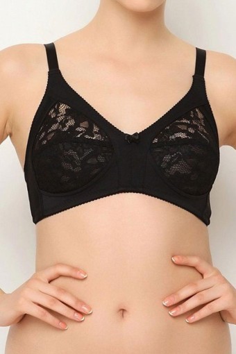 NBB - Nbb Kadın Balensiz Sütyen Dantelli - Siyah - 110