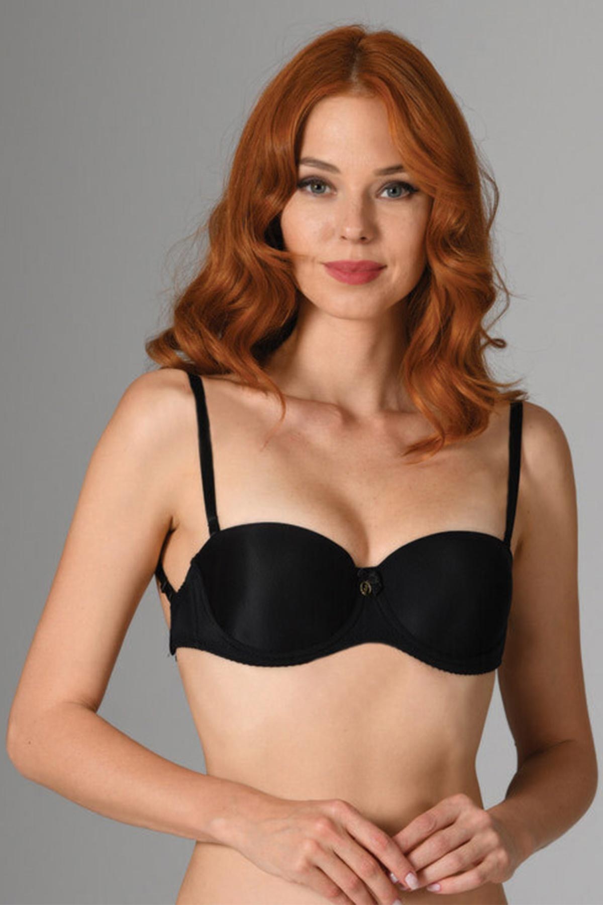 Nbb Kadın Destekli Straplez Sütyen Şeffaf Sırt - Thumbnail