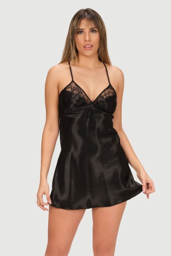 NBB - Nbb Kadın Gecelik Sabahlık Takım Dantelli Saten (1)