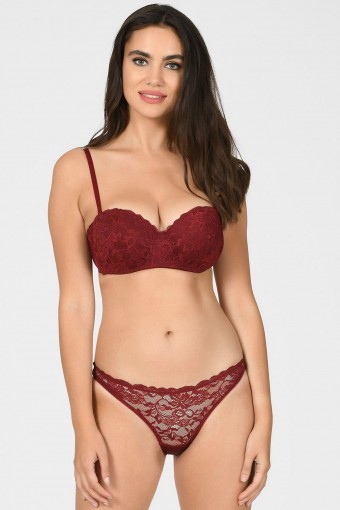 NBB - Nbb Kadın Hafif Destekli Straplez Sütyen Ve Külot Takım