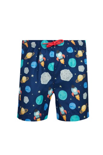 NEOPY - Neopy Erkek Çocuk Astro Deniz Şortu - Koyu Lacivert