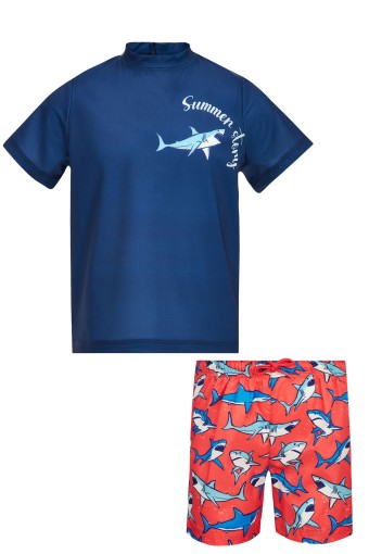 NEOPY - Neopy Erkek Çocuk Thomas Şortlu Mayo Takım - Koyu Lacivert