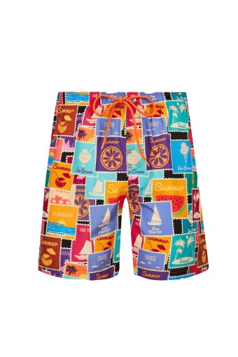 NEOPY - Neopy Erkek Garson Woody Deniz Şortu Bağcıklı - Turuncu