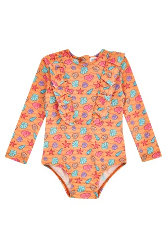 NEOPY - Neopy Kız Bebek Blossom Mayo Uzun Kollu UPF +50 - Somon