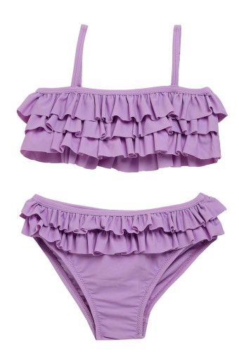 NEOPY - Neopy Kız Çocuk Latvıas Askılı Bikini - Mor
