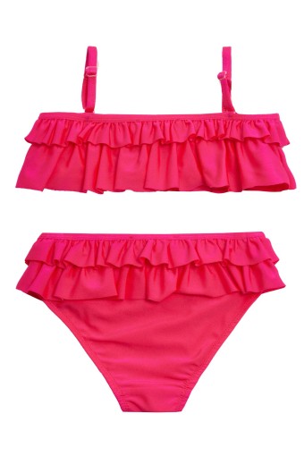 NEOPY - Neopy Kız Çocuk Latvıas Fırfırlı Bikini - Fuşya (1)
