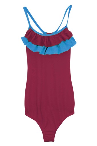 FORUM - Nilmay Kız Çocuk Mayo Önü Fırfırlı - Fuşya