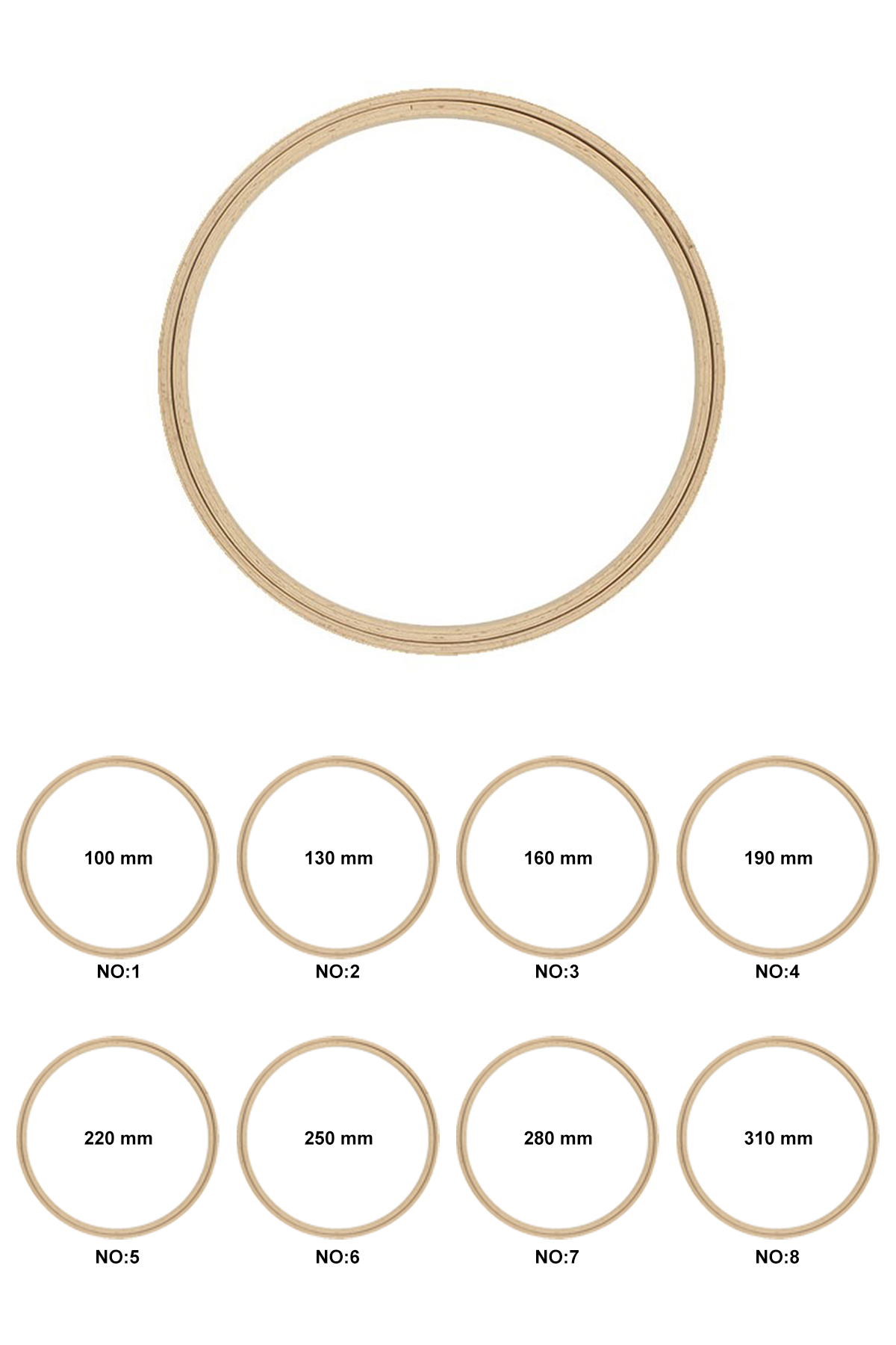 Nurge Ahşap Vidasız Kasnak 8 Mm - Asorti - 8 - Thumbnail