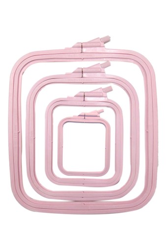NURGE - Nurge Kare Plastik Vidalı Kasnak - Pembe - 1 (1)