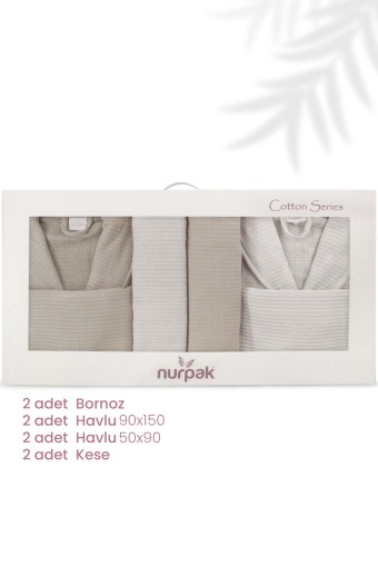 NURPAK - Nurpak Alinda 8 Parça Aile Bornoz Seti (1)