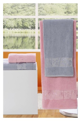 NURPAK - Nurpak Banyo Takımı Bambu 4 Parça 50x90-90x150 (1)