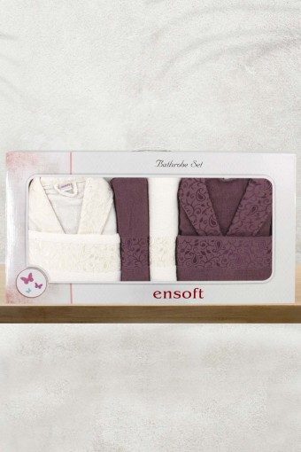 NURPAK - Nurpak Damla 8 Parça Aile Bornoz Seti