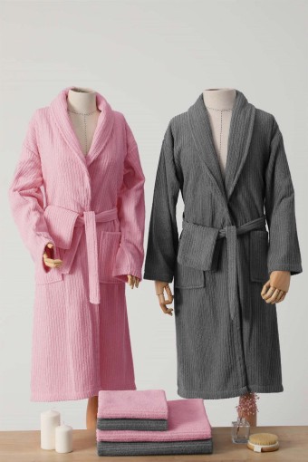 NURPAK - Nurpak Ekol 8 Parça Aile Bornoz Seti