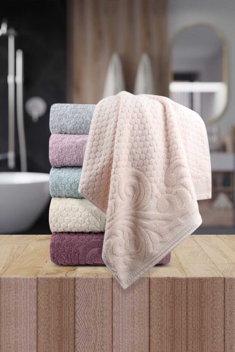 NURPAK - Nurpak El Yüz Havlusu Fulya Jakarlı 50x90