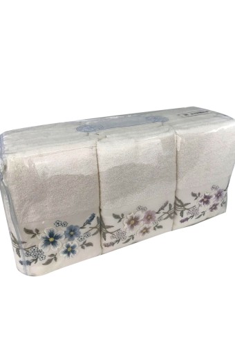 NURPAK - Nurpak El Yüz Havlusu Firuze 3D Nakışlı 50x90 (1)