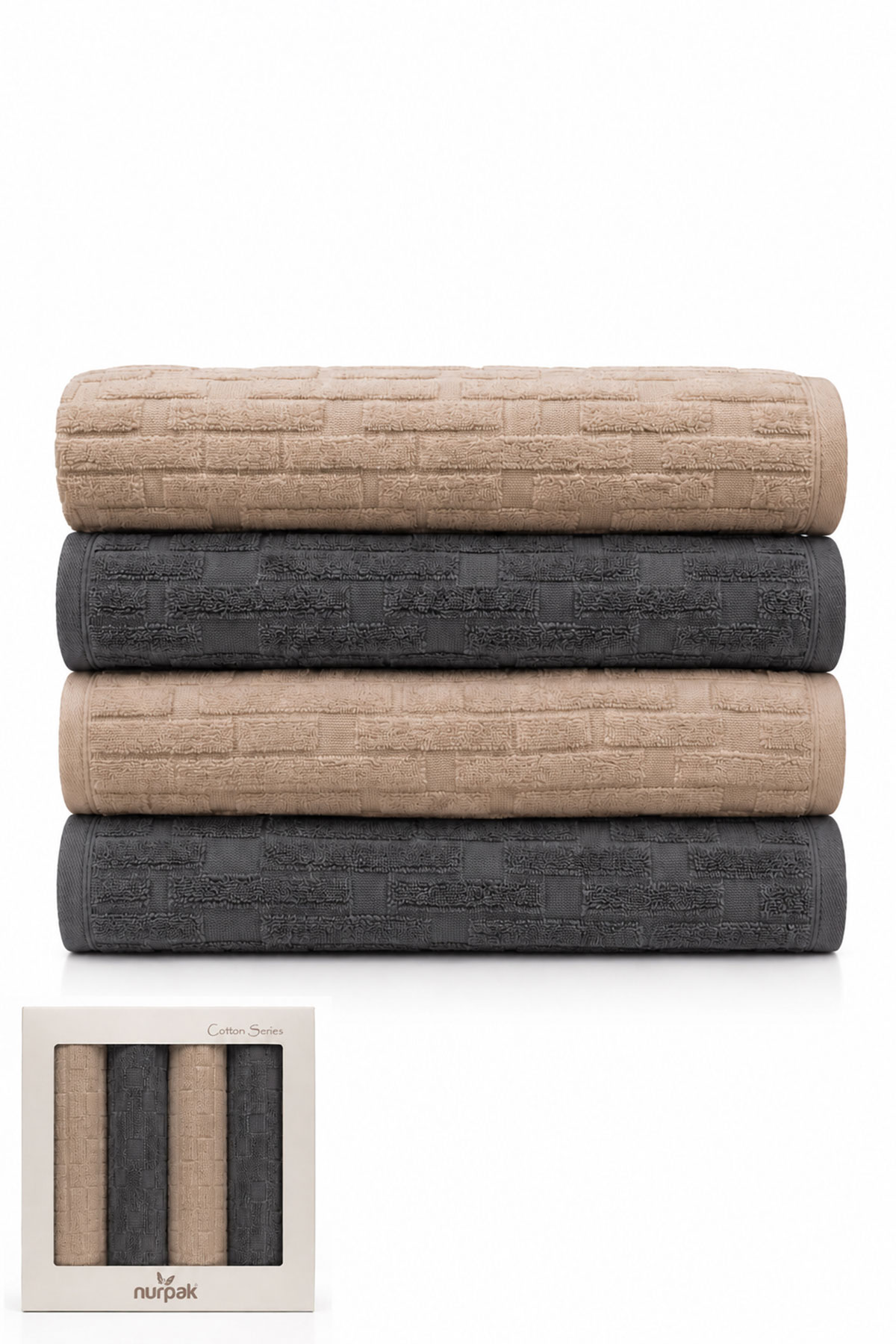 Nurpak Havlu Kilim Banyo Takımı 50x90 90x150 - Thumbnail