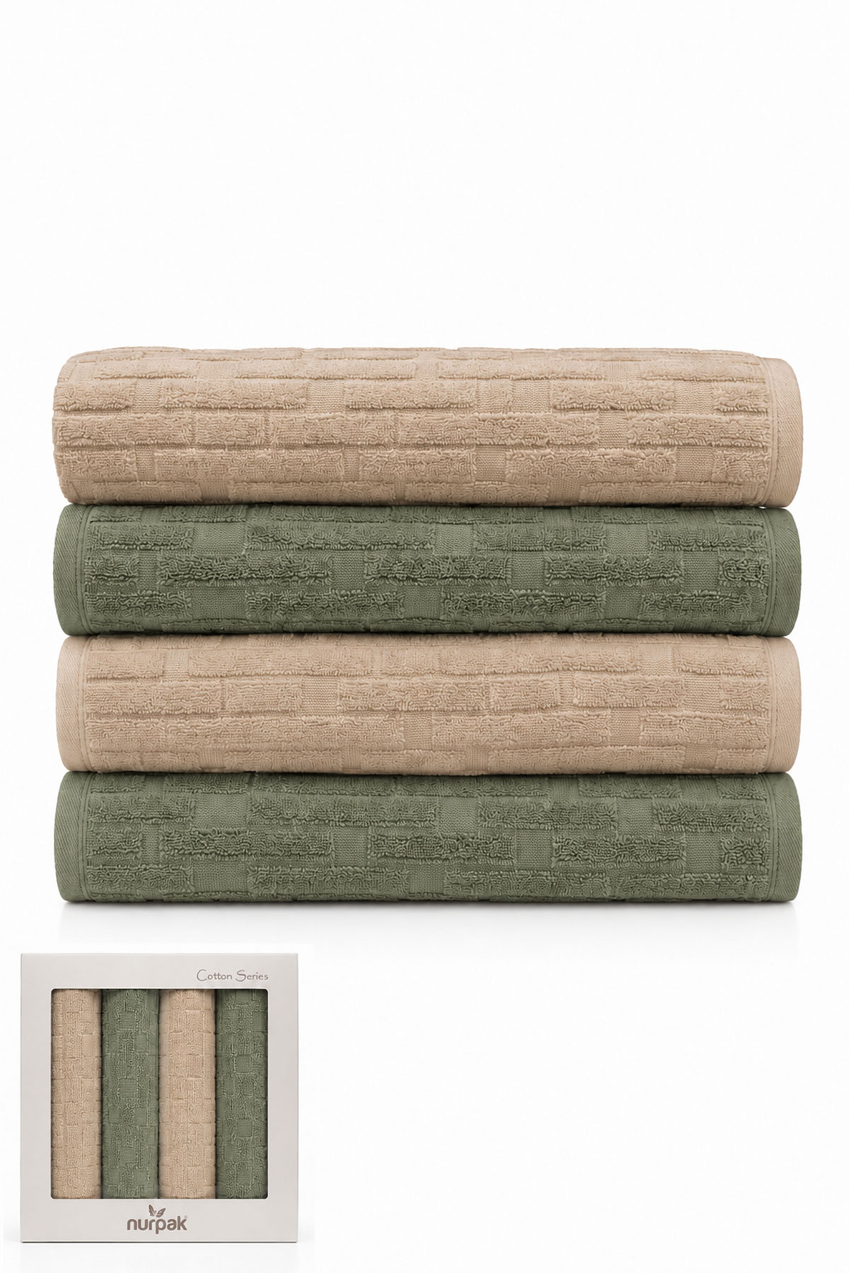 Nurpak Havlu Kilim Banyo Takımı 50x90 90x150 - Thumbnail