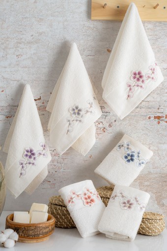 NURPAK - Nurpak Mutfak Havlusu Firuze 3D Nakışlı 30x50