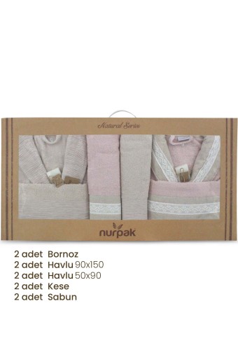 NURPAK - Nurpak Tuana10 Parça Aile Bornoz Seti (1)
