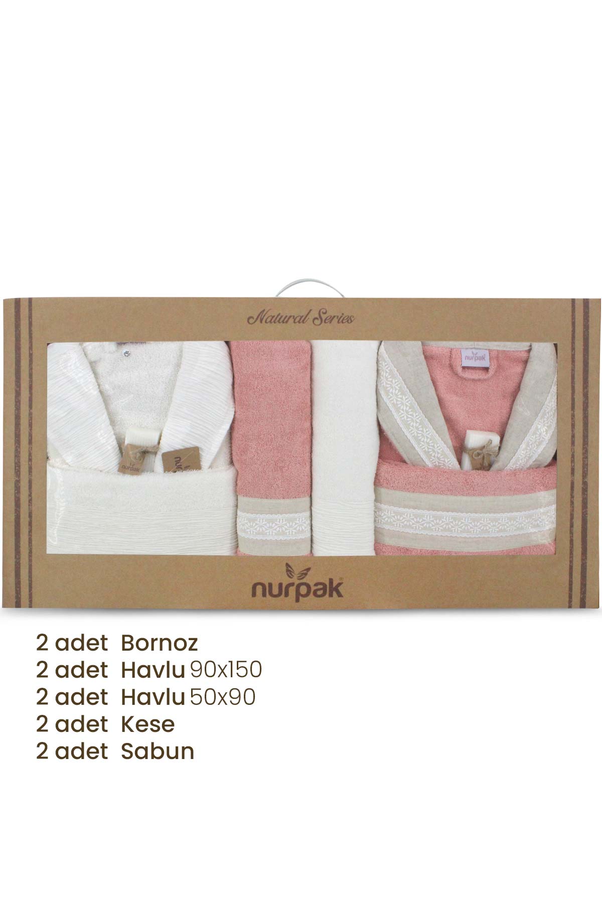 Nurpak Tuana10 Parça Aile Bornoz Seti - Thumbnail