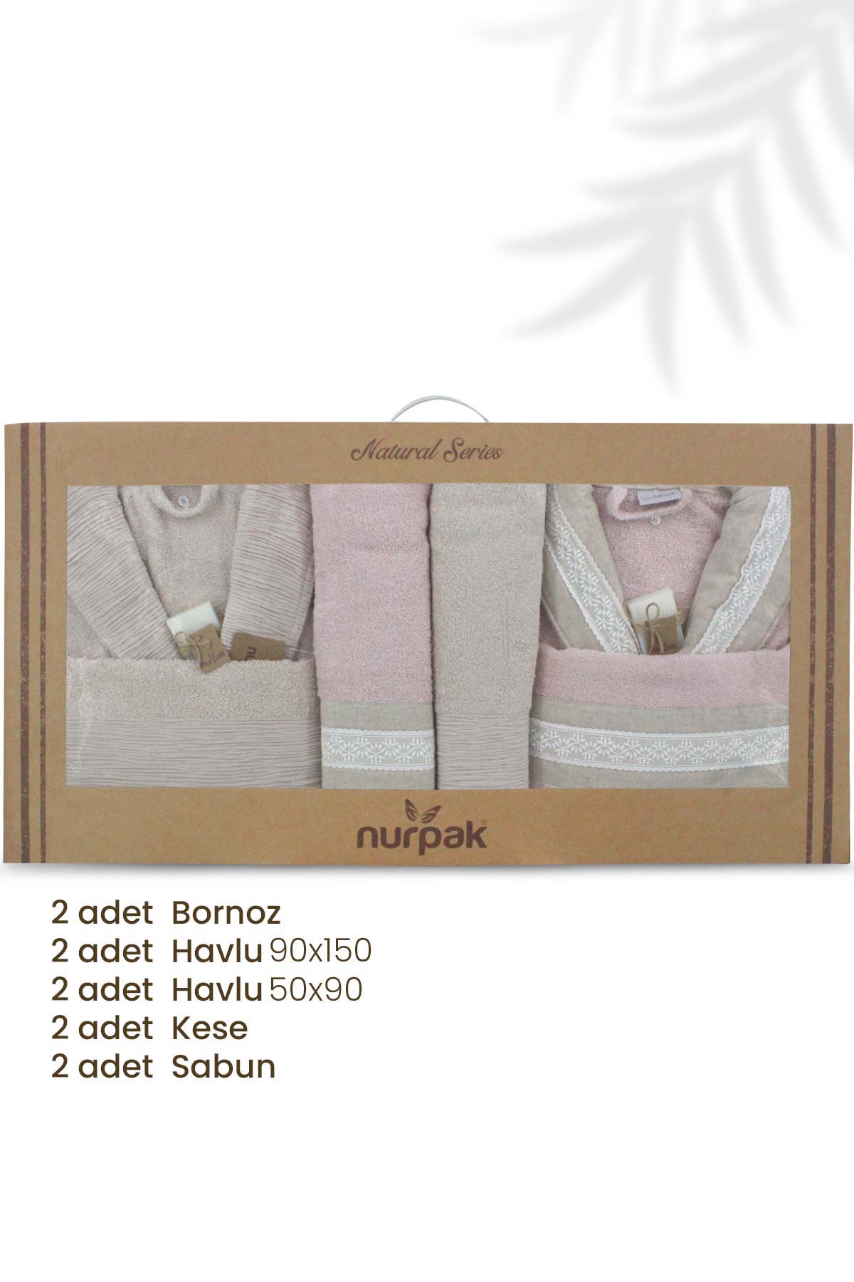 Nurpak Tuana10 Parça Aile Bornoz Seti - Thumbnail
