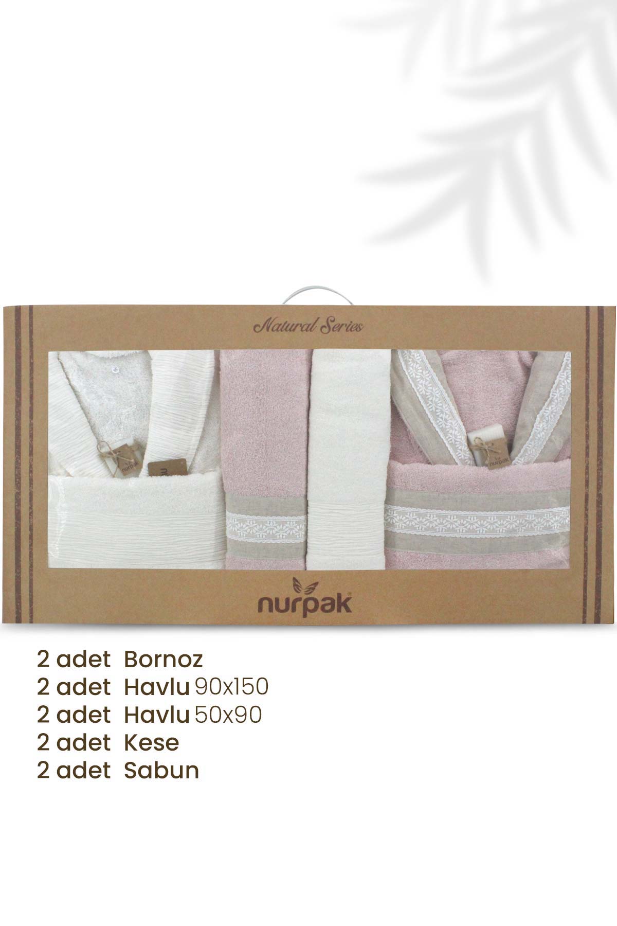 Nurpak Tuana10 Parça Aile Bornoz Seti - Thumbnail