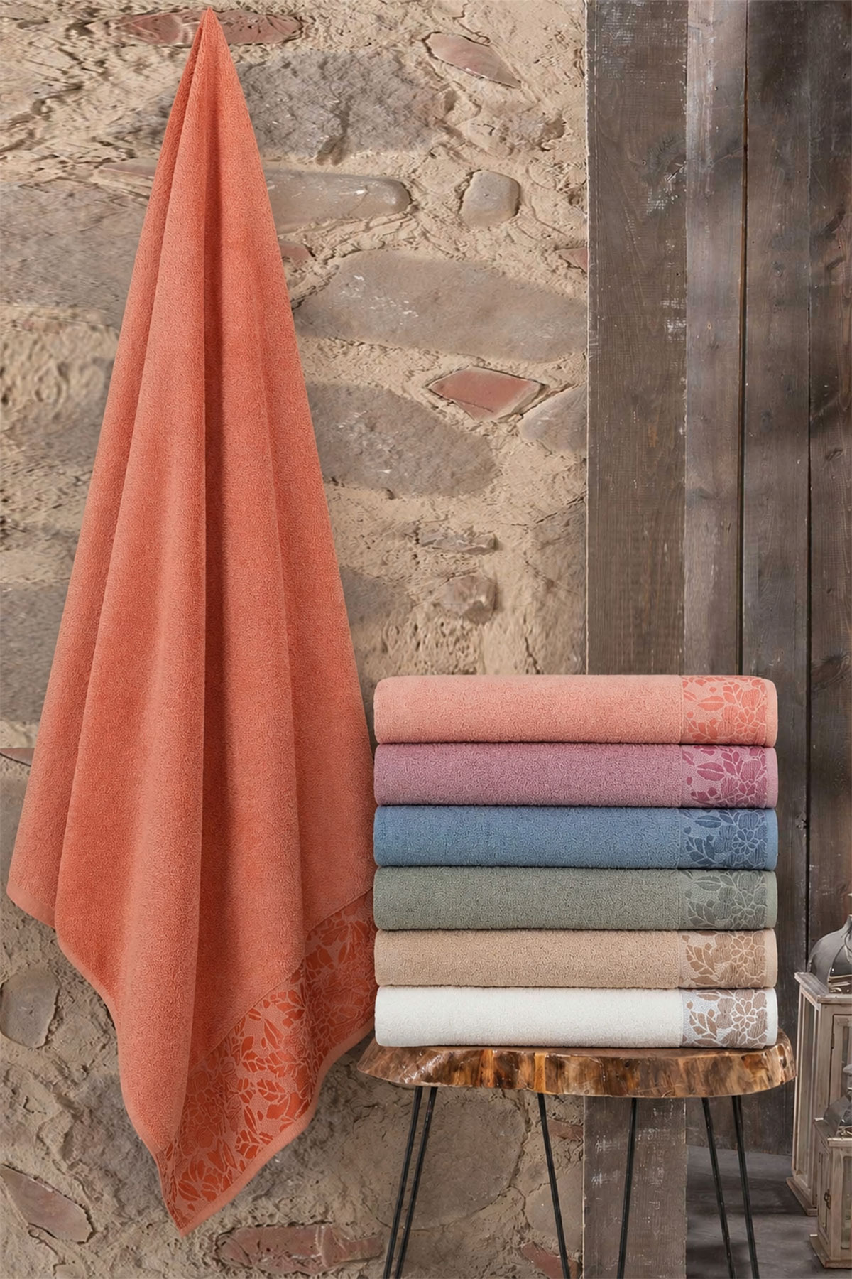 Nurpak Unisex Banyo Havlusu Gonca 90x150 - Thumbnail