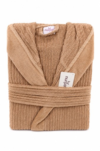 NURPAK - Nurpak Unisex Tek Bornoz Ekol Kapüşonlu