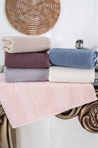 NURPAK - Nurpak Unisex Yetişkin Banyo Havlusu Ekol Jakarlı 90x150