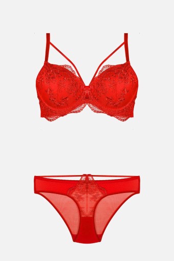 NURTEKS - Nurteks Kadın Fantezi Destekli Sütyen ve Külot Takım