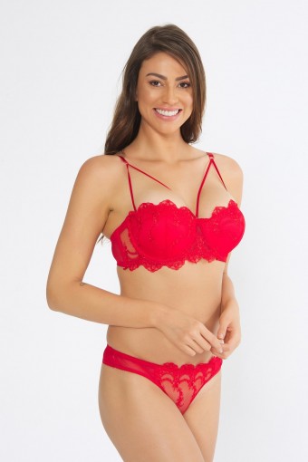 NURTEKS - Nurteks Kadın Fantezi Destekli Sütyen ve Külot Takım