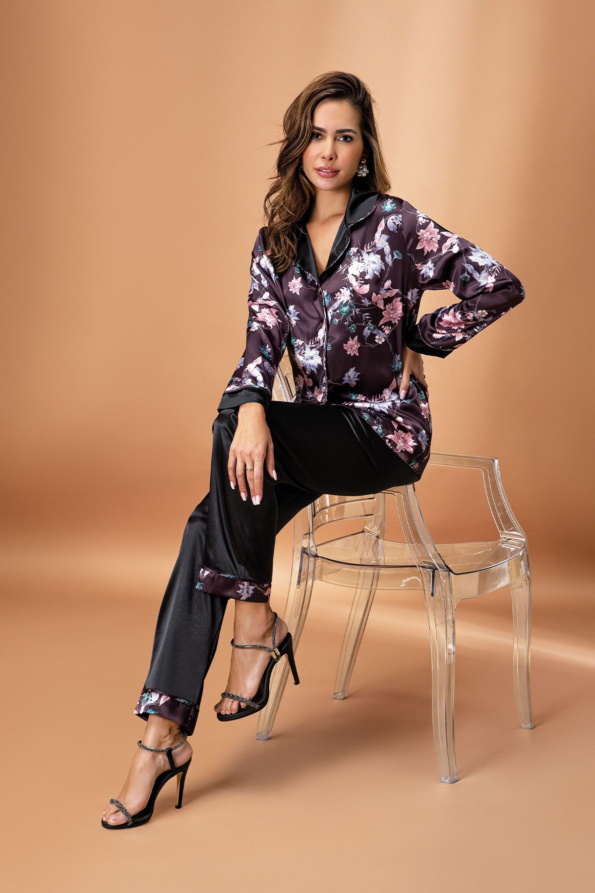 Nurteks Kadın Pijama Takımı - Siyah - L - Thumbnail