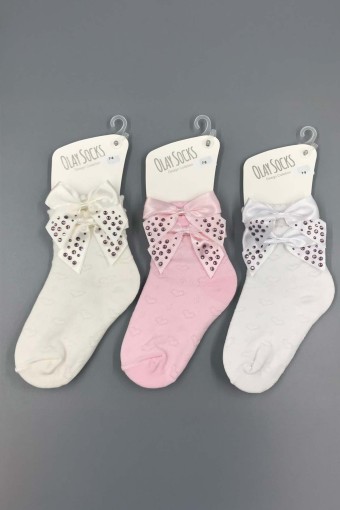 OLAY-KOŞAR - Olay Kız Çocuk Dantelli Soket Çorap