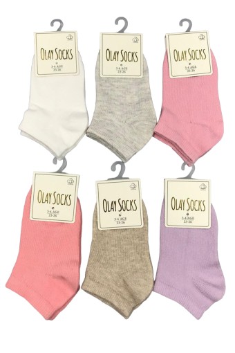 OLAY-KOŞAR - Olay Unisex Çocuk Patik Çorap Düz Pamuklu