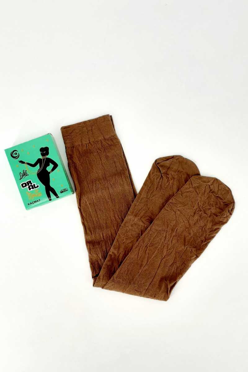 Oral Kadın Dizüstü Çorap Kalın Mus Kaçmaz - Thumbnail