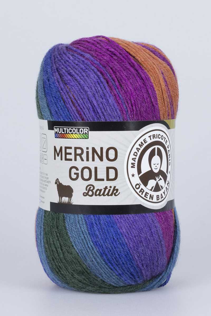 Ören Bayan Merino Gold Batik El Örgü İpi 100gr - Thumbnail