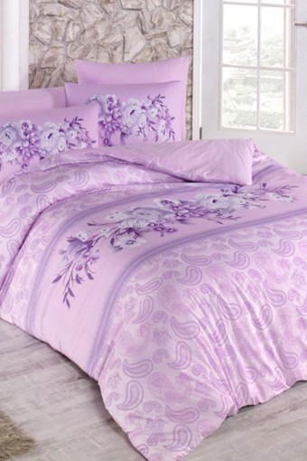 ÖRTÜM - Örtüm Dört Mevsim Yatak Seti Dijital Baskılı Begonya Tek Kişilik (1)