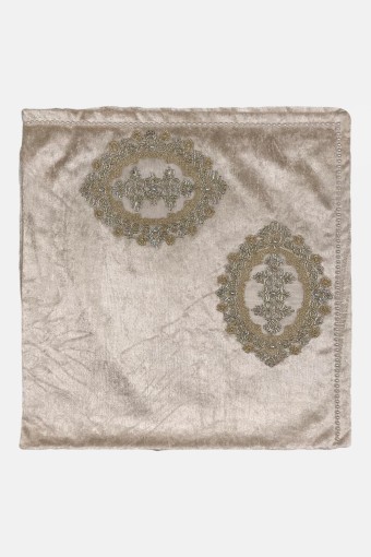 PALET  ÇEYİZ - Palet Çeyiz Bohça Kadife Kenarları İncili 100x100 Cm (1)