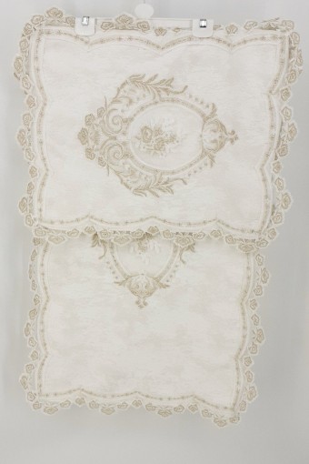 PALET  ÇEYİZ - Palet Çeyiz Paspas Seti Lüx Bulut 2 Parça