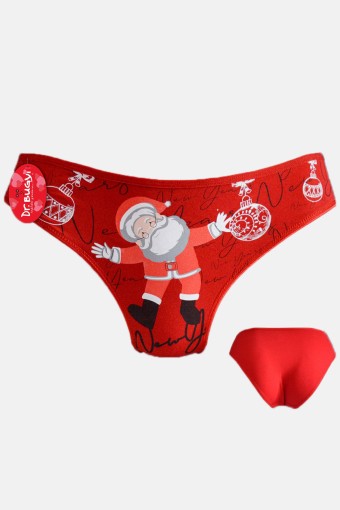 PAPATYA-DR.BUNGY - Papatya Dr Bungy Kadın Bikini Külot Yılbaşı Baskılı