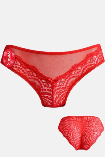 PAPATYA-DR.BUNGY - Papatya Dr Bungy Kadın Bikini Külot Ön Üst Tül Alt ve Arka Dantel (1)