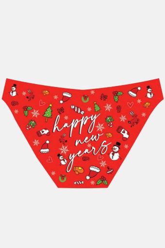 PAPATYA-DR.BUNGY - Papatya Dr Bungy Kadın Bikini Külot Yılbaşı Baskılı